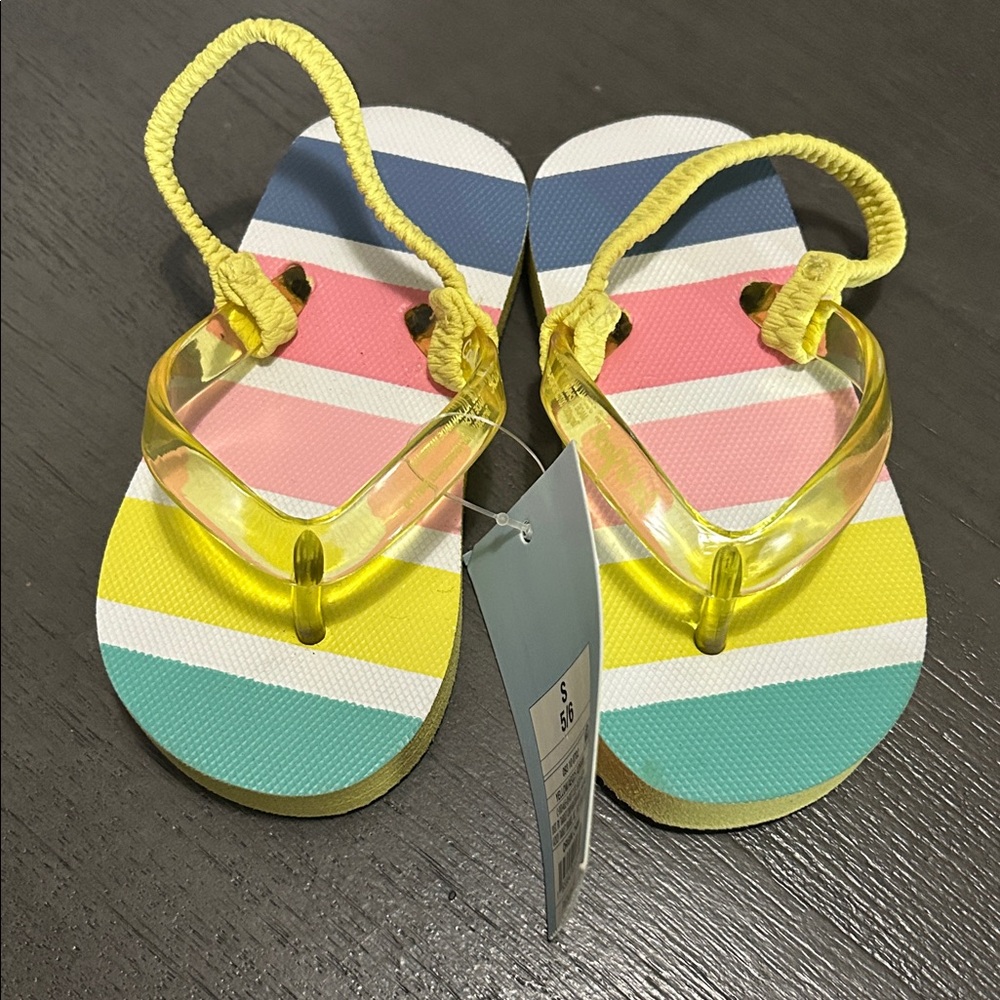 Colorful Striped Flip Flops- Toddler